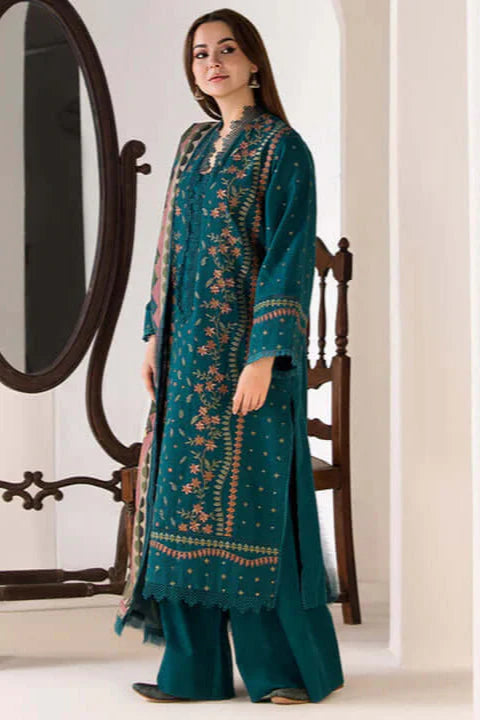 3 Piece Unstitched Embroidered Dhanak Suit | Vol 1
