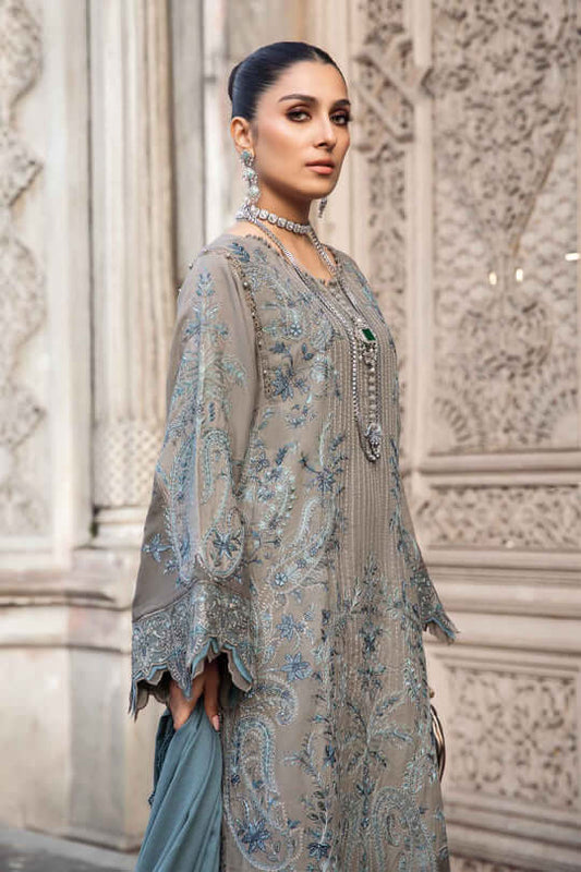 3 Piece Unstitched Embroidered Dhanak Suit | Vol 1