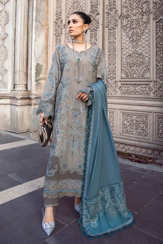 3 Piece Unstitched Embroidered Dhanak Suit | Vol 1