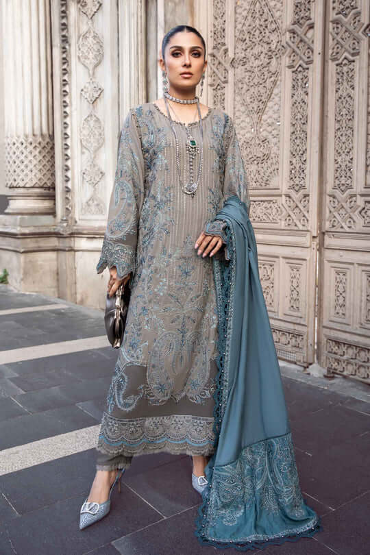 3 Piece Unstitched Embroidered Dhanak Suit | Vol 1