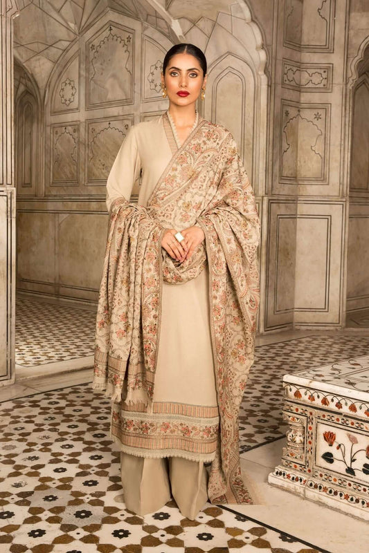 3 Piece Unstitched Embroidered Dhanak Suit | Vol 1