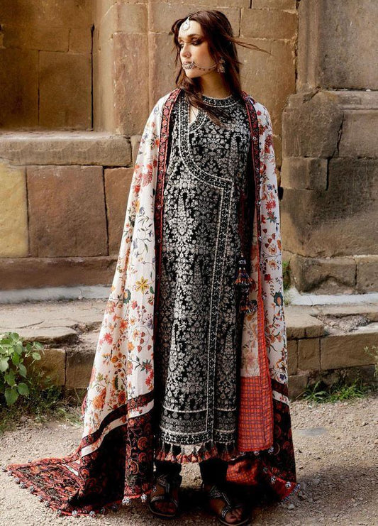 3 Piece Unstitched Embroidered Dhanak Suit | Vol 1