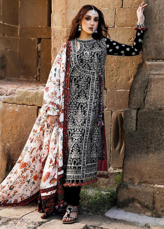 3 Piece Unstitched Embroidered Dhanak Suit | Vol 1