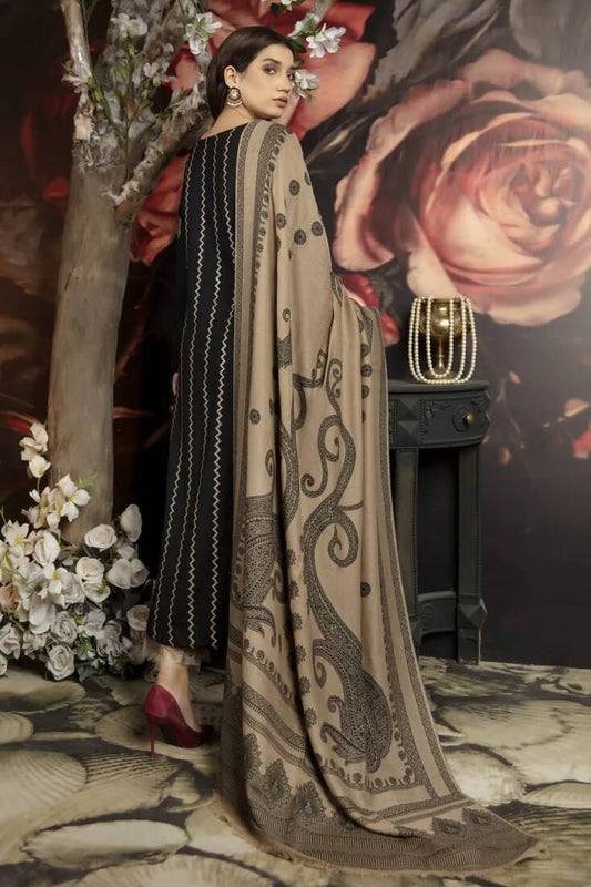 3 Piece Unstitched Embroidered Dhanak Suit | Vol 1