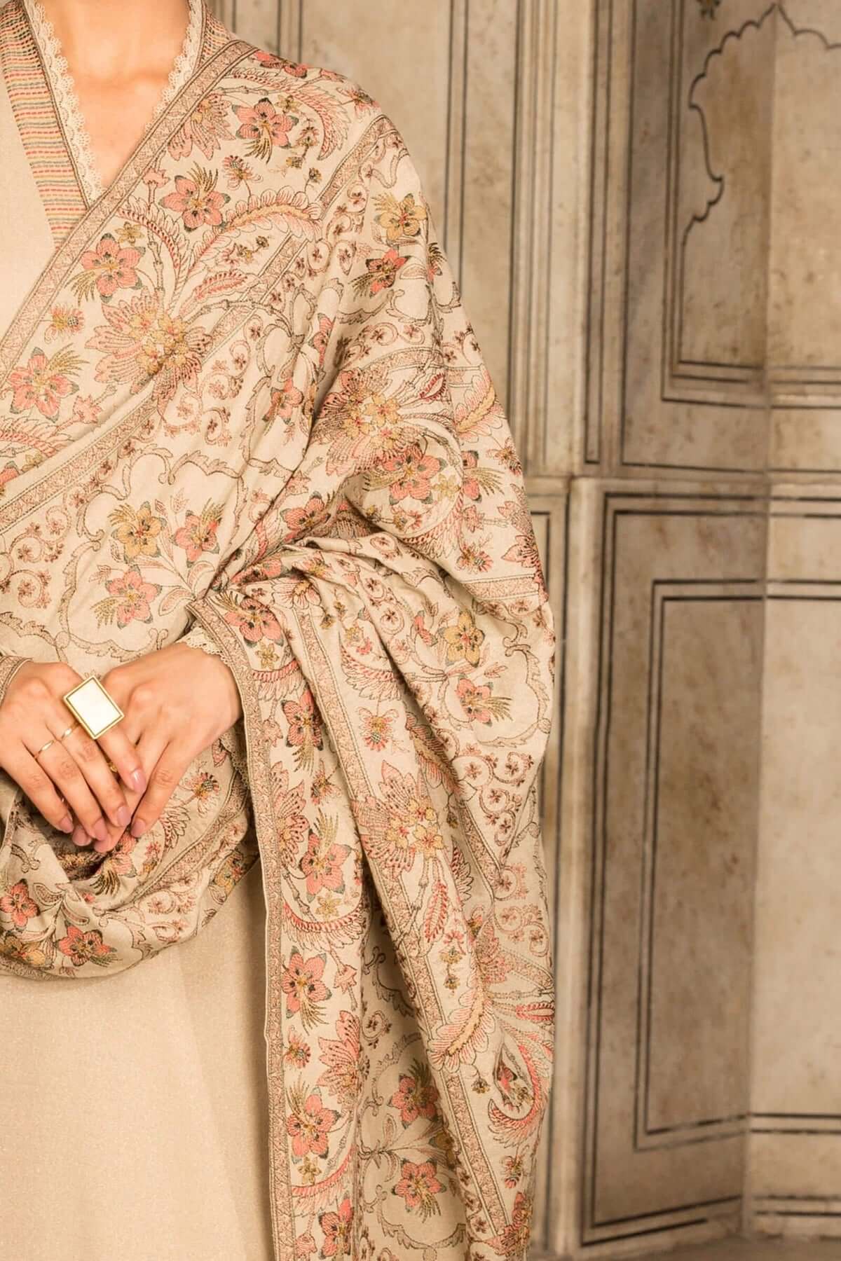 3 Piece Unstitched Embroidered Dhanak Suit | Vol 1