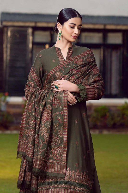 3 Piece Unstitched Embroidered Dhanak Suit | Vol 2