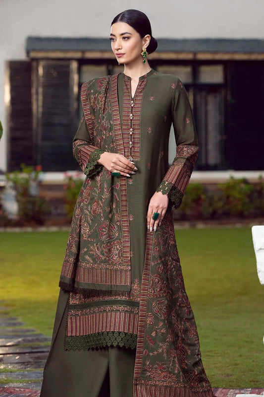 3 Piece Unstitched Embroidered Dhanak Suit | Vol 2