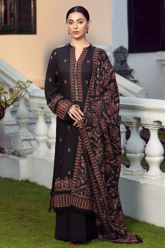 3 Piece Unstitched Embroidered Dhanak Suit | Vol 2