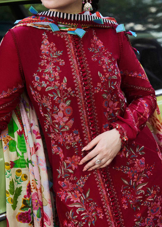 3 Piece Unstitched Embroidered Dhanak Suit  | Vol 1