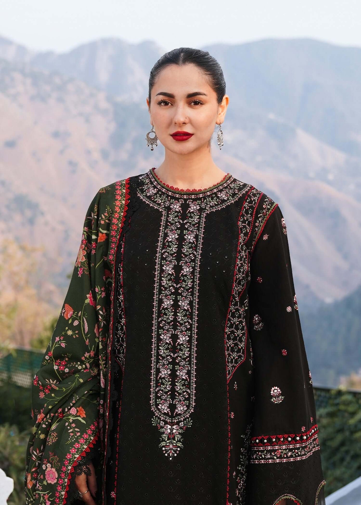 3 Piece Unstitched Embroidered Dhanak Suit | Vol 1