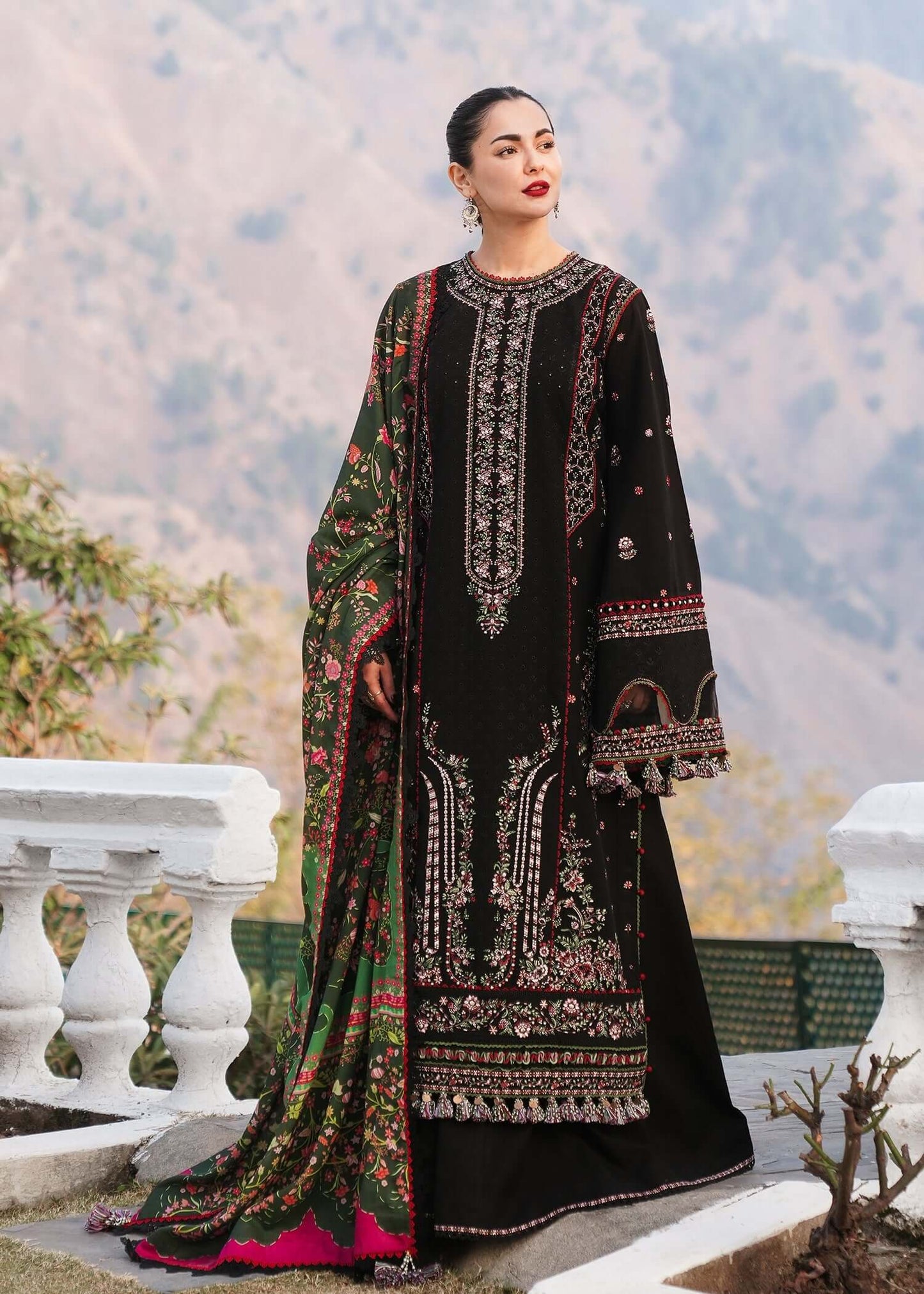 3 Piece Unstitched Embroidered Dhanak Suit | Vol 1
