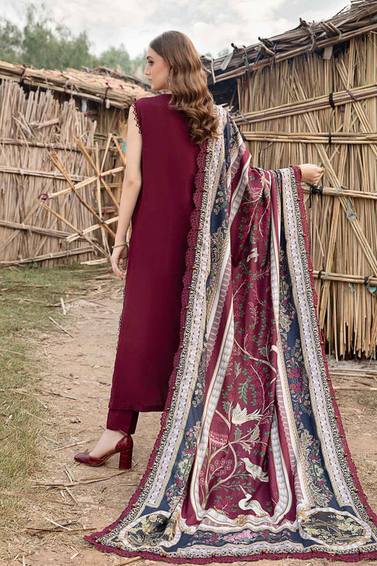 3 Piece Unstitched Embroidered Dhanak Suit | Vol 1