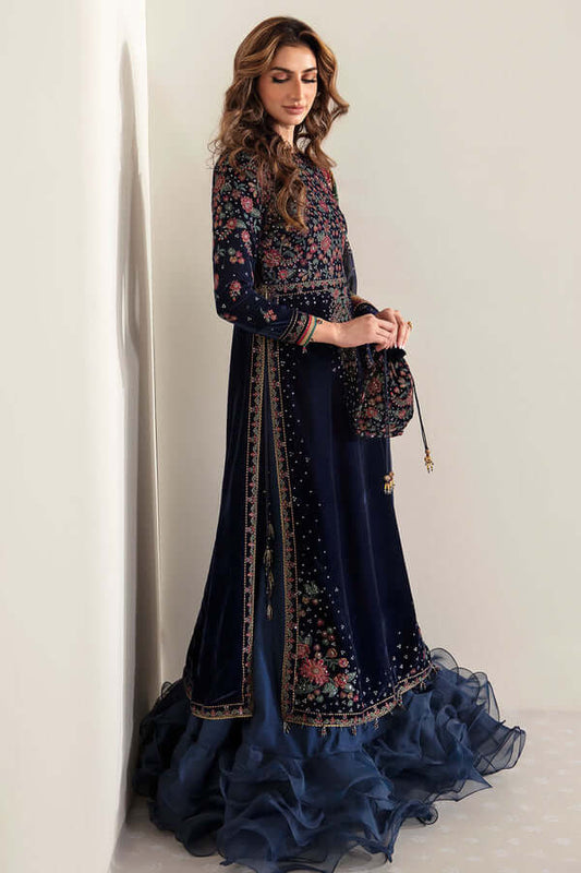 3 Piece Unstitched Embroidered Velvet Suit  | Vol 1