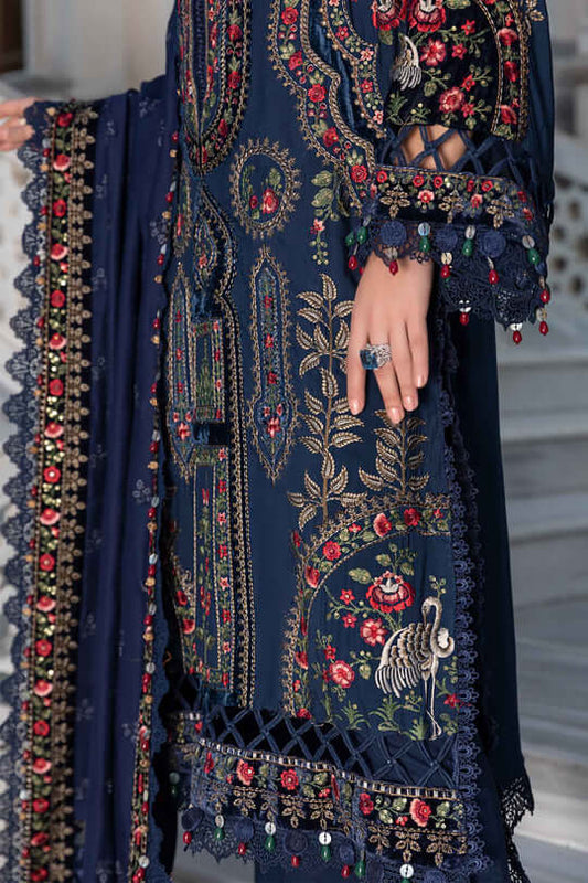 3 Piece Unstitched Embroidered Dhanak Suit | Vol 1