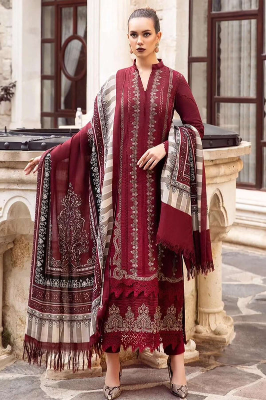 3 Piece Unstitched Embroidered Dhanak Suit | Vol 2