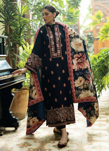 3 Piece Unstitched Embroidered Dhanak Suit | Vol 2