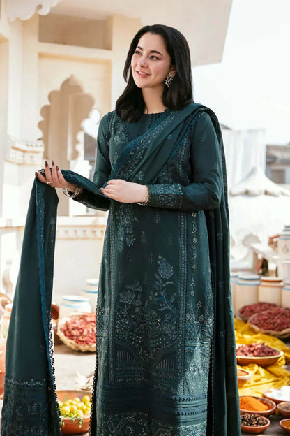 3 Piece Unstitched Embroidered Dhanak Suit | Vol 2