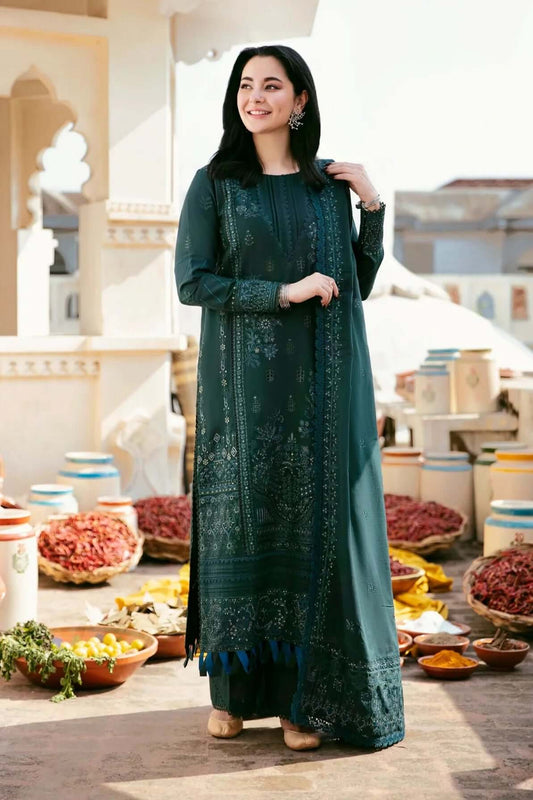 3 Piece Unstitched Embroidered Dhanak Suit | Vol 2