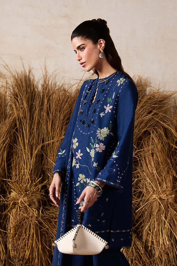 3 Piece Unstitched Heavy Embroidered Dhanak Suit