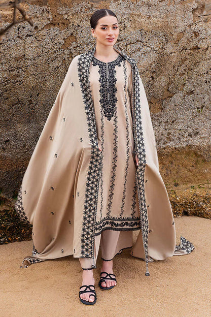 3 Piece Unstitched Embroidered Dhanak Suit | Vol 2