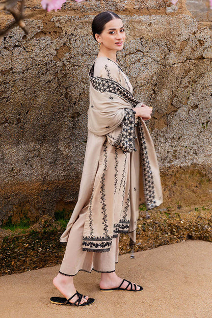 3 Piece Unstitched Embroidered Dhanak Suit | Vol 2