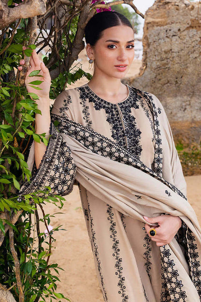 3 Piece Unstitched Embroidered Dhanak Suit | Vol 2