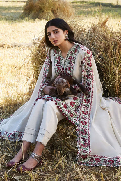 3 Piece Unstitched Embroidered Dhanak Suit | Vol 2