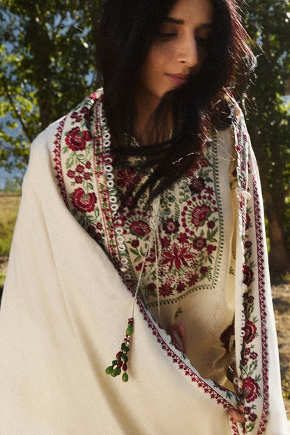 3 Piece Unstitched Embroidered Dhanak Suit | Vol 2