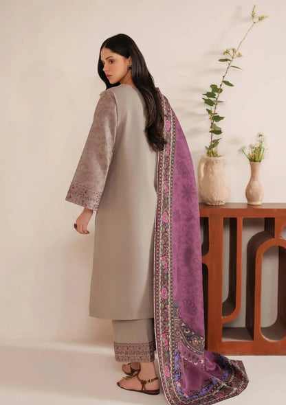 3 Piece Unstitched Embroidered Dhanak Suit | Vol 2