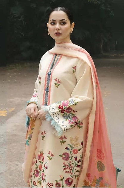 3 Piece Unstitched Heavy Embroidered Dhanak Suit | Vol 2