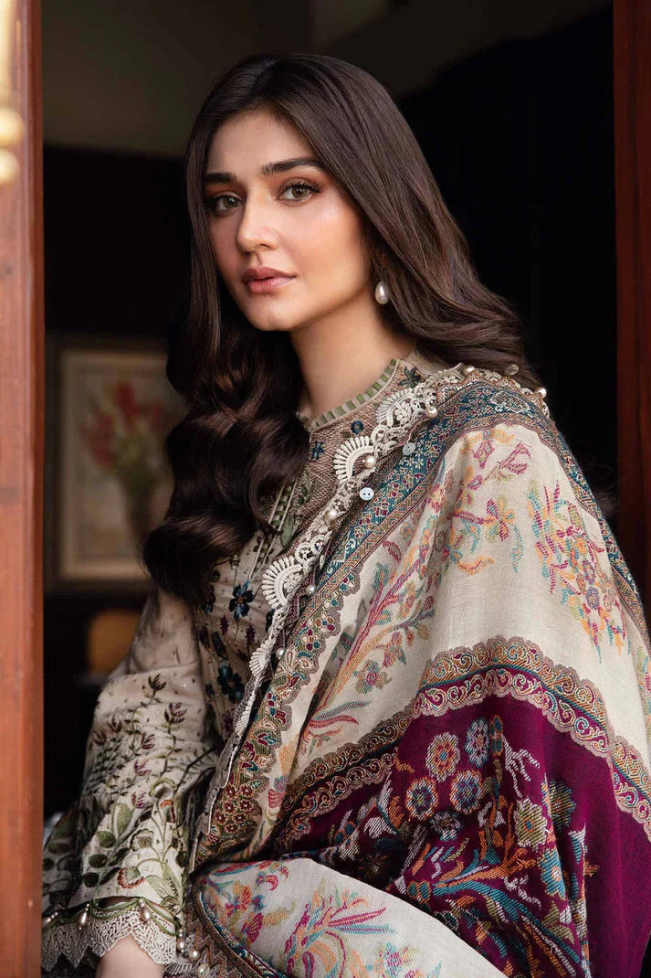 3 Piece Unstitched Embroidered Dhanak Suit | Vol 2