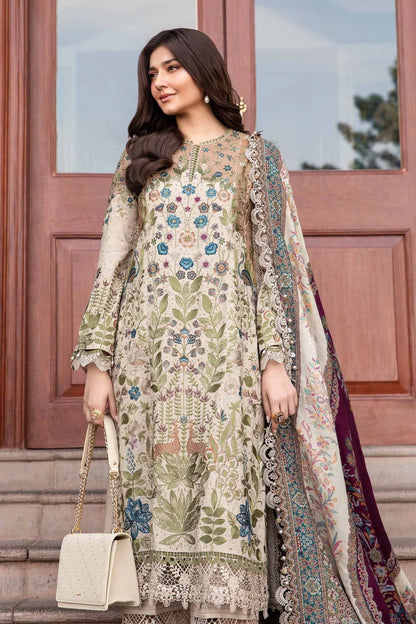 3 Piece Unstitched Embroidered Dhanak Suit | Vol 2