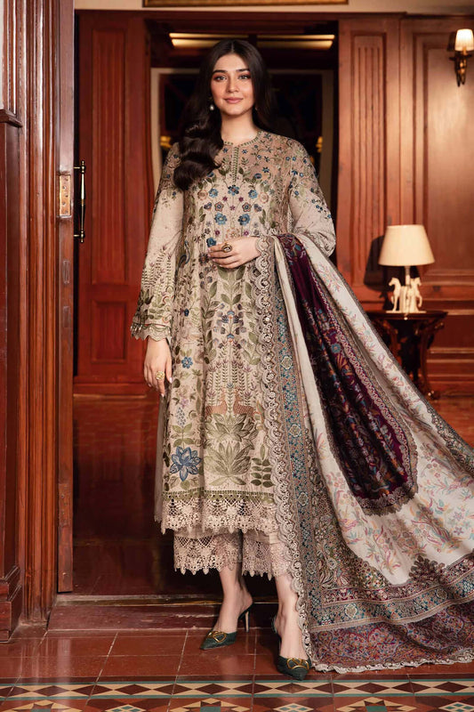 3 Piece Unstitched Embroidered Dhanak Suit | Vol 2