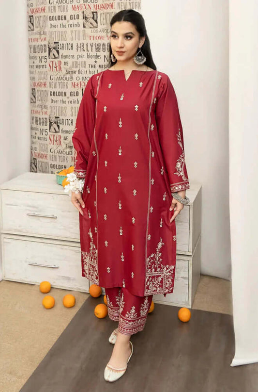 3 Piece Unstitched Embroidered Dhanak Suit | Vol 2