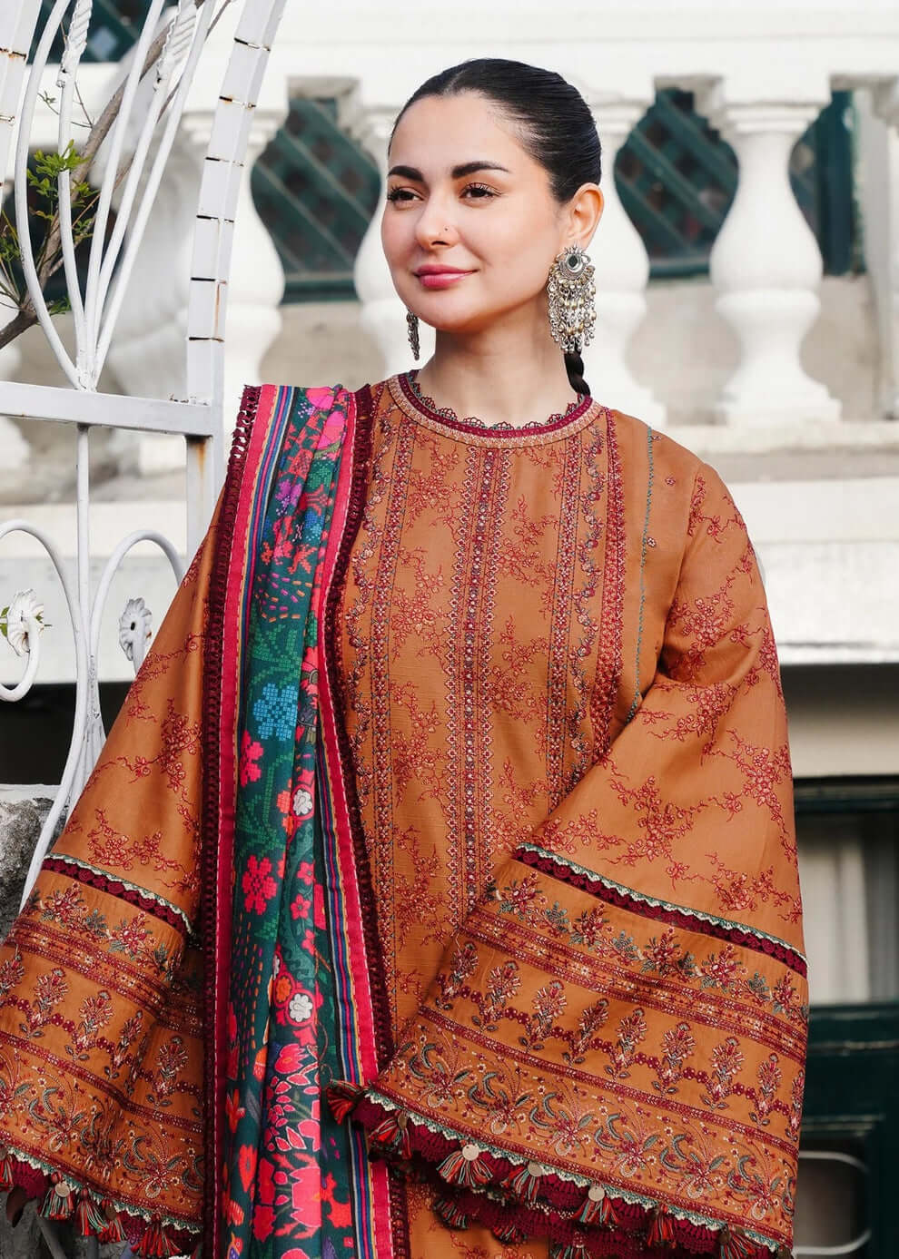 3 Piece Unstitched Embroidered Dhanak Suit | Vol 2