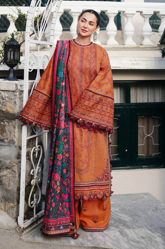 3 Piece Unstitched Embroidered Dhanak Suit | Vol 2