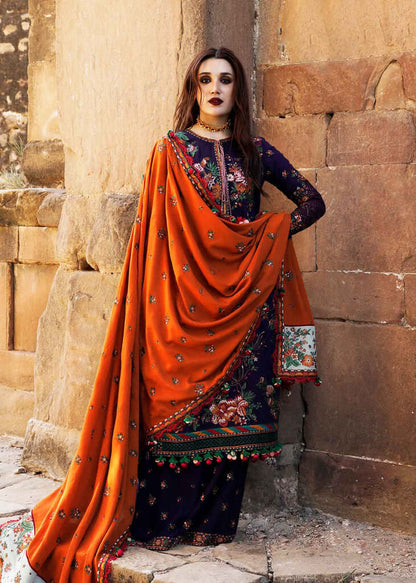 3 Piece Unstitched Embroidered Dhanak Suit | Vol 2