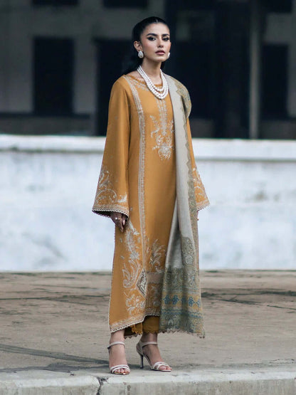 3 Piece Unstitched Embroidered Dhanak Suit | Vol 2