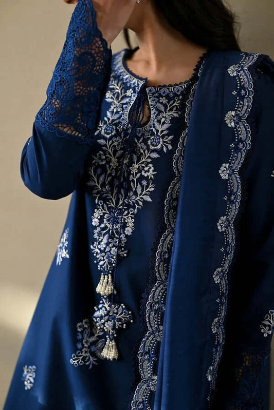 3 Piece Unstitched Embroidered Dhanak Suit | Vol 2