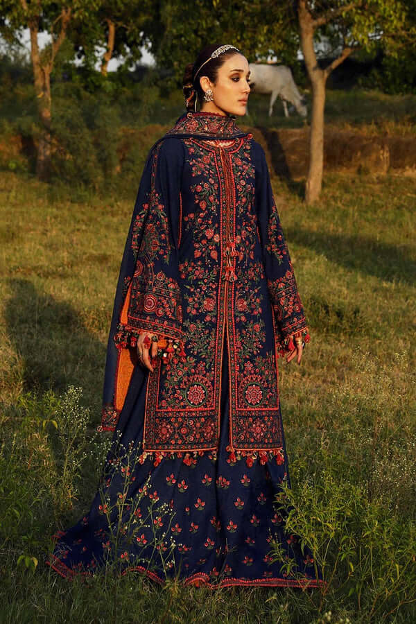 3 Piece Unstitched Embroidered Dhanak Suit  | Vol 2