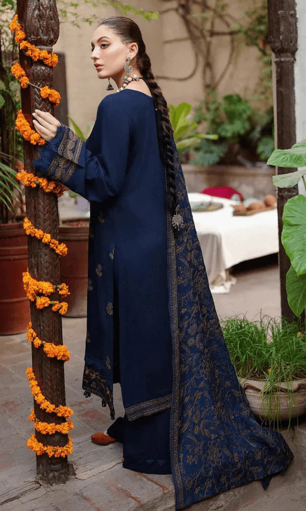 3 Piece Unstitched Embroidered Dhanak Suit | Vol 2