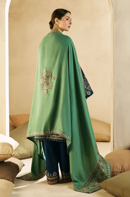 3 Piece Unstitched Embroidered Dhanak Suit | Vol 2