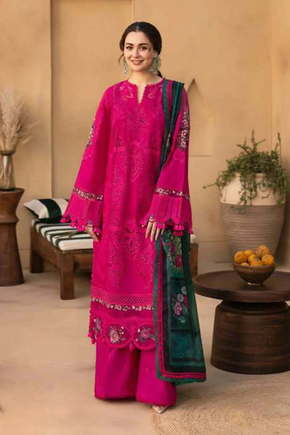 3 Piece Unstitched Embroidered Chicken Kari Dhanak Suit | Vol 2