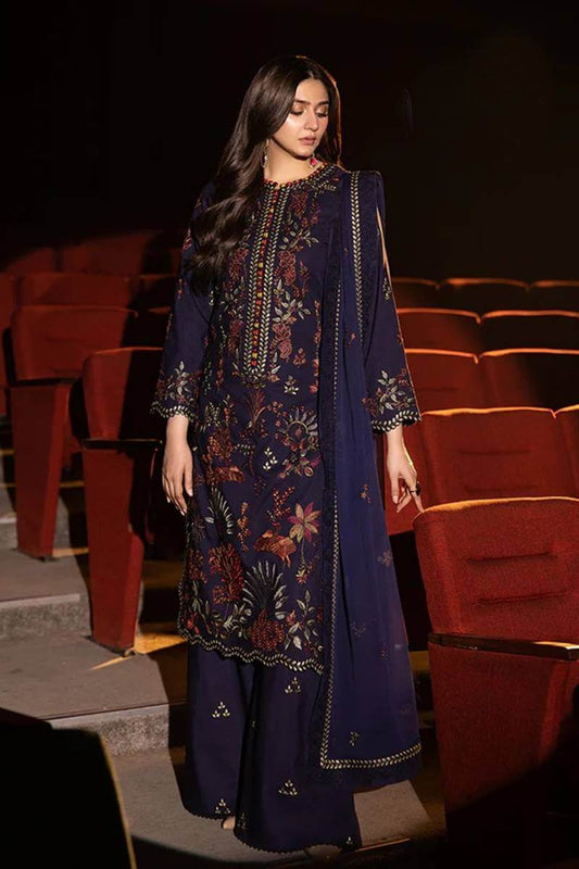 3 Piece Unstitched Embroidered Dhanak Suit | Vol 1