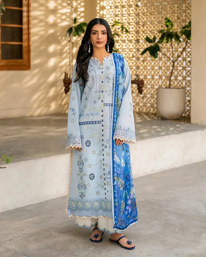 2 Piece Unstitched Embroidered Dhanak Suit | Duo 245