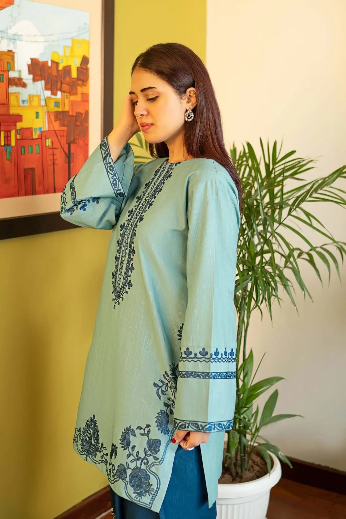 2 Piece Unstitched Embroidered Dhanak Suit | Duo 245