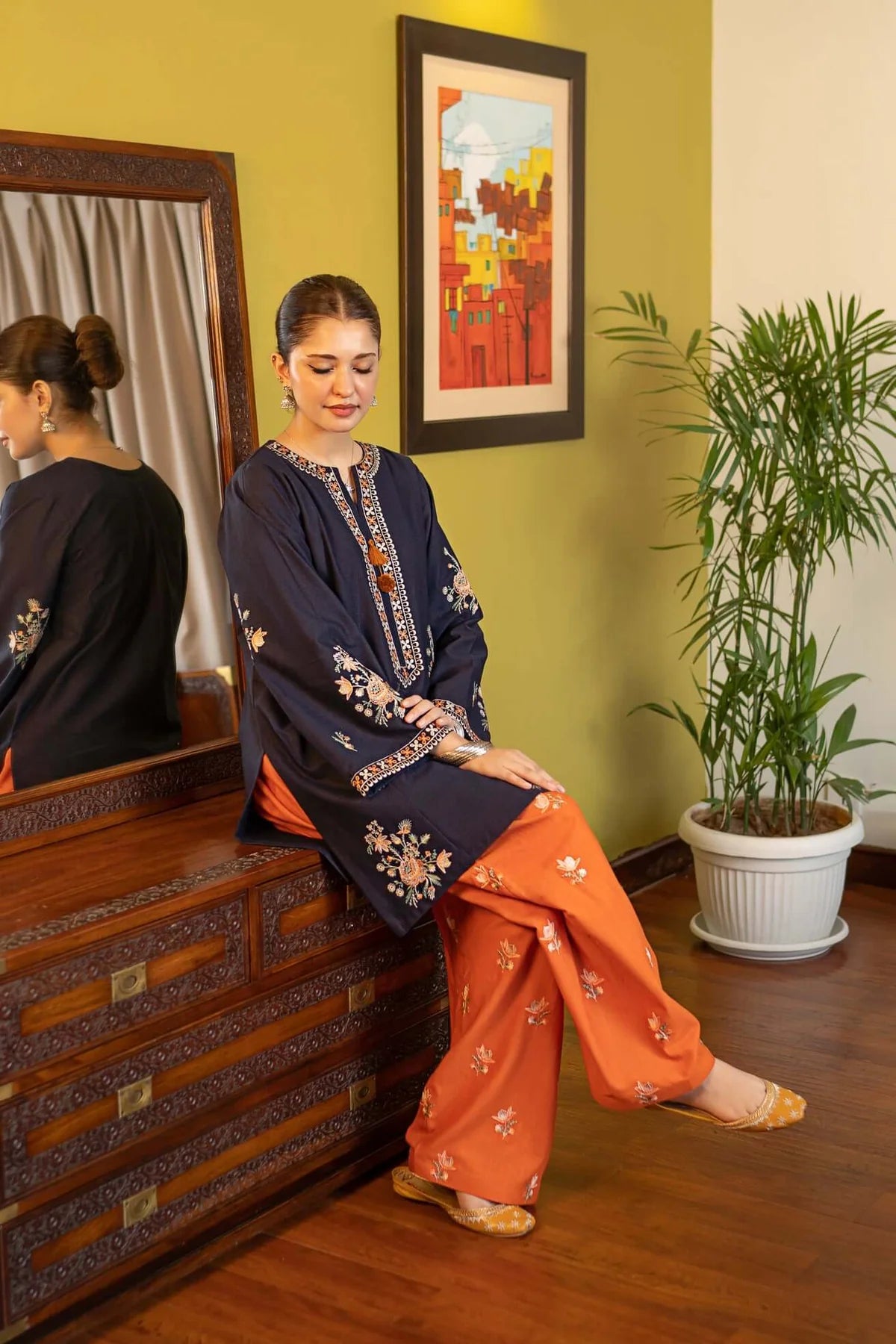 2 Piece Unstitched Embroidered Dhanak Suit | Duo 25