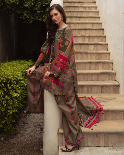 3 Piece Unstitched Digital Printed Khaddar Suit | Vol 2