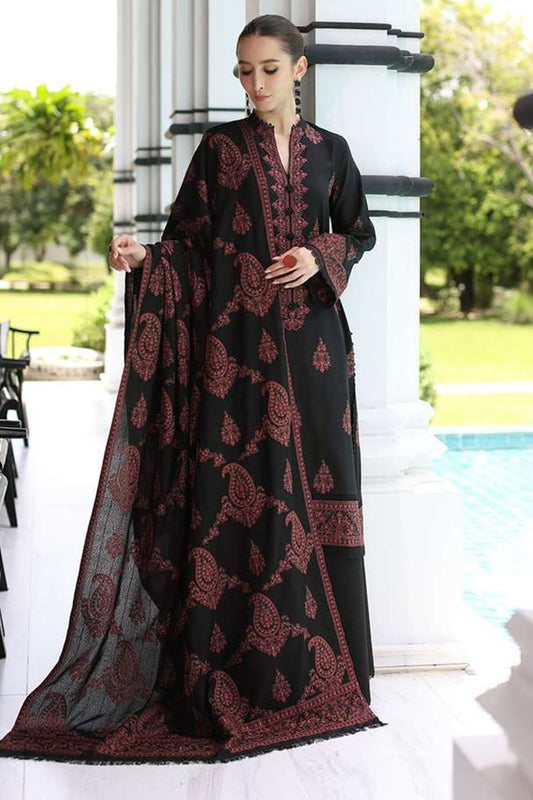 3 Piece Unstitched Embroidered Dhanak Suit | Vol 2
