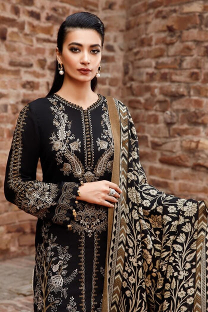 3 Piece Unstitched Embroidered Dhanak Suit | Vol 2